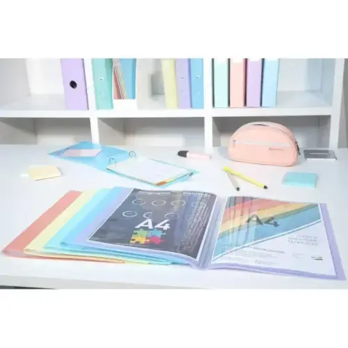 Porte-vues A4 60 vues Chrom. Pastel photo du produit