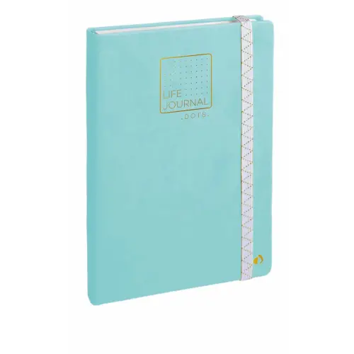 CARNET 21 dots Life Journal vert eau El photo du produit