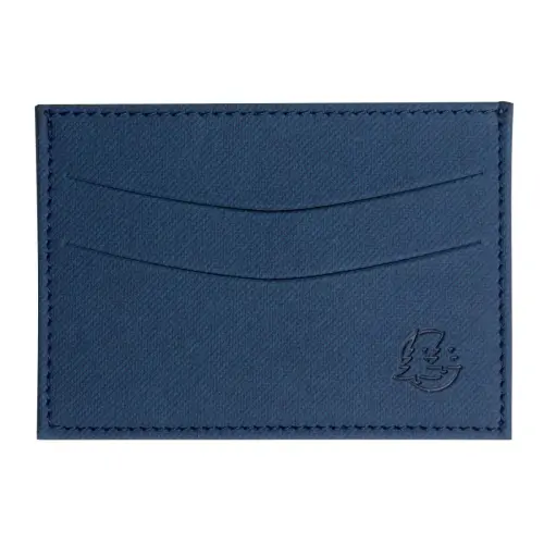 Porte-cartes Denim poche centrale Bleu photo du produit