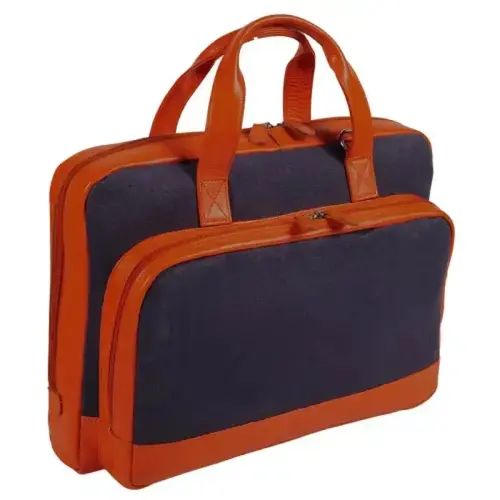 SACOCHE DOUBLE POCHES S1829 bleu brique photo du produit