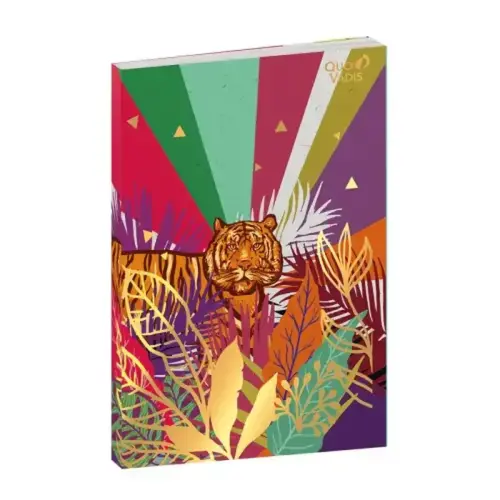 CARNET 21 ligne Jungle arc ciel CR elast photo du produit