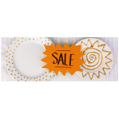 Paquet de 50 &eacute;clat&eacute;s fluo 12 x 16 cm 780 g/m&sup2; - Jaune/orange - Apli photo du produit
