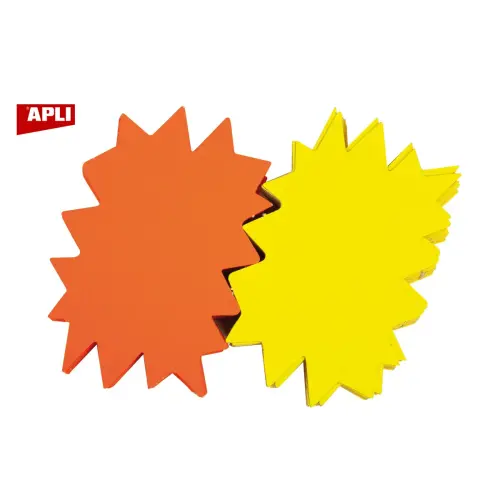 Paquet de 50 &eacute;clat&eacute;s fluo 12 x 16 cm 780 g/m&sup2; - Jaune/orange - Apli photo du produit