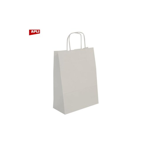 Paq 50 sacs 32x16x39 kraft blanc 110gr photo du produit
