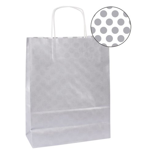 Paq 50 sacs 25x11x31 kraft argent photo du produit