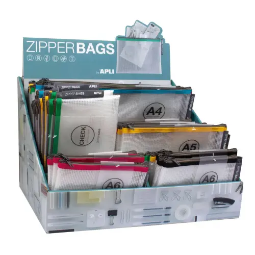 PRES. ZIPPER BAGS COL ASSORT 80U. photo du produit