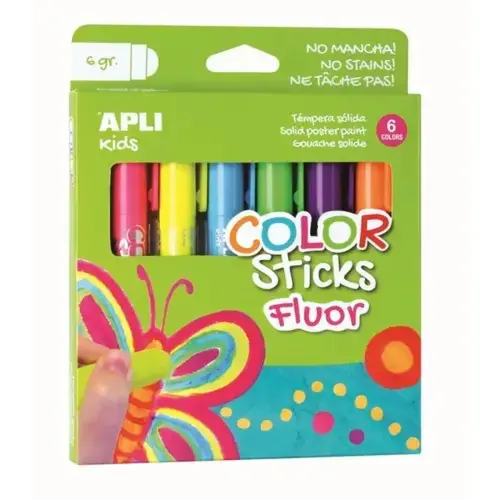 POCH 6 TUB. GOUACHE SOLIDE 6G COUL FLUO photo du produit