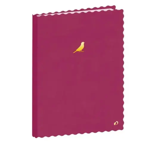 CARNET 21 ligne Fantaisie festonne prune photo du produit