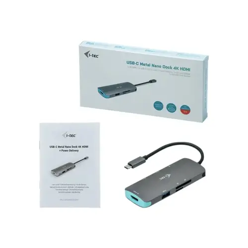 I-TEC USB C MetalNanoDock 4K HDMI+PD 60W photo du produit