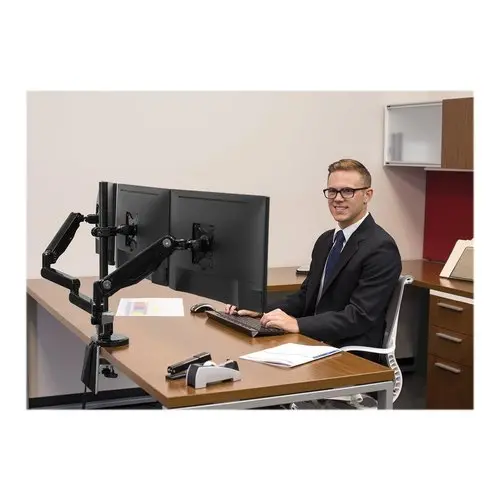 Bras porte-&eacute;crans triple Platinum - Noir - FELLOWES photo du produit