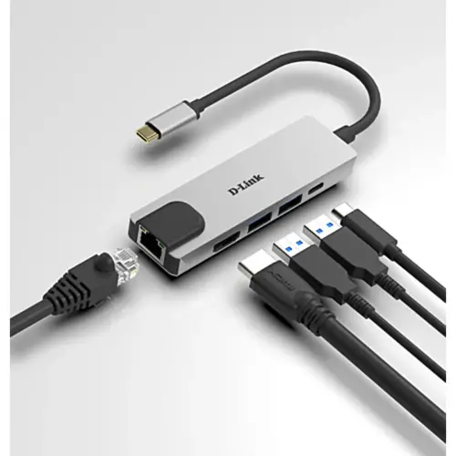 D-LINK USB-C 5-en-1 HDMI charging photo du produit
