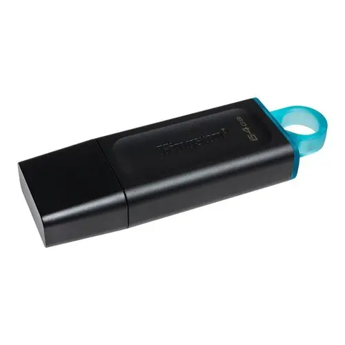 KINGSTON 64Go USB3.2 Gen1 DT Bk+Teal photo du produit