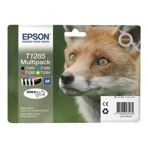Pack de 4 cartouches d'encre T1285 DURABrite - Noir / Cyan / Magenta / Jaune - Epson photo du produit