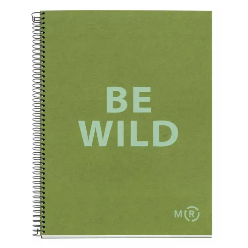Notebook Be Eco Recyclé A5 Quadri. 5x5mm 80feuil. Olive photo du produit