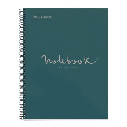 Notebook Eco Emotions Recycl&eacute; A4 Quadrill&eacute; 5 x 5 mm 80 feuilles Marine - Miquel Rius photo du produit