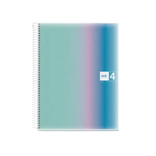 Notebook Aurora Souple A4 Quadri. 5x5mm 120feuil. 4coul. Santorini photo du produit