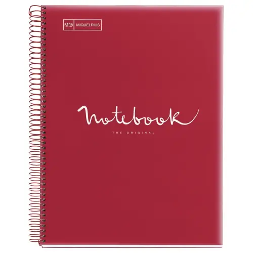 Notebook Emotions Souple A4 S&eacute;y&egrave;s 80feuil. Rouge photo du produit