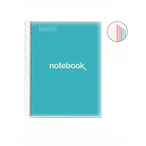 Notebook Emotions Souple A4 Quadri. 5x5mm 120feuil. 5coul. Ciel photo du produit