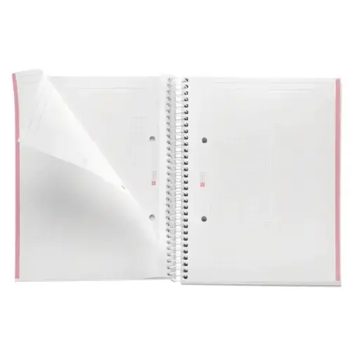 Notebook Emotions Rigide A5 Quadri. 5x5mm 80feuil. Rose photo du produit