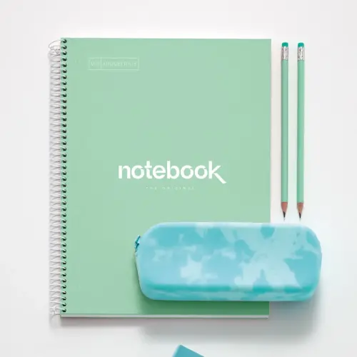 Notebook Emotions Rigide A4 Quadri. 5x5mm 80feuil. Menthe photo du produit