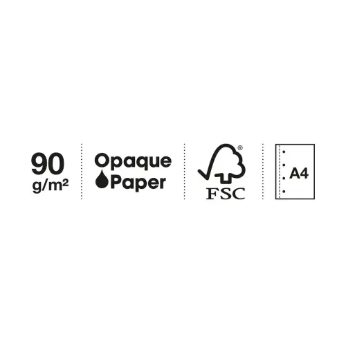 Notebook Emotions Rigide A4 Quadri. 5x5mm 80feuil. Menthe photo du produit