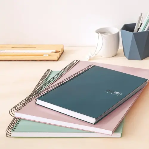 Notebook The Original Rigide A4 Quadri. 5x5mm 80feuil. Aqua photo du produit