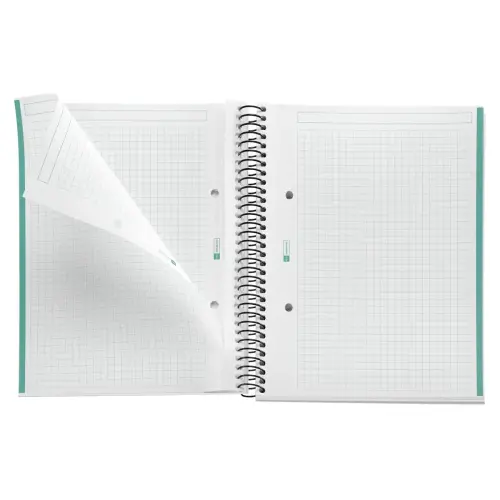 Notebook The Original Rigide A5 Quadri. 5x5mm 80feuil. Aqua photo du produit