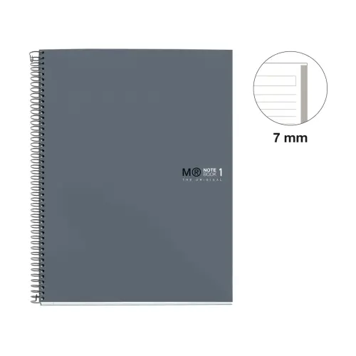 Notebook The Original Rigide A4 Lign&eacute; 80 feuilles Grafit - Miquel Rius photo du produit