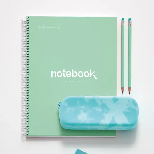 Notebook Emotions Rigide A4 Pointill&eacute; 80feuil. Menthe photo du produit