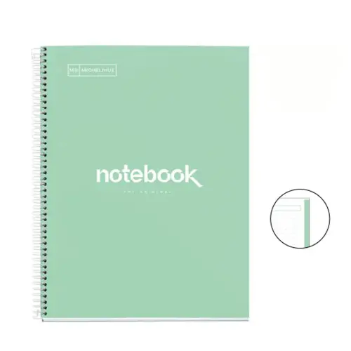 Notebook Emotions Rigide A5 Pointillé 80 feuilles Menthe - Miquel Rius photo du produit