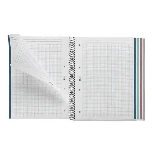 Cahier spirales papier recyclé - A4 - 5x5 - 120 pages photo du produit