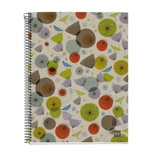 Cahier spirales papier recyclé - A4 - Ligné 7mm - 120 feuilles photo du produit