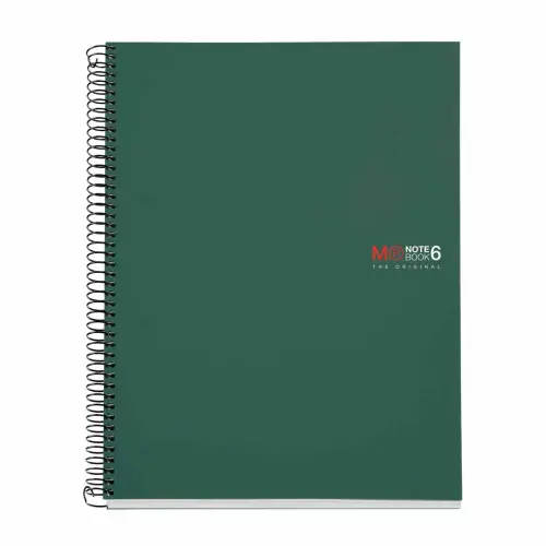 Notebook The Original Souple A4 Quadrill&eacute; 5 x 5 mm 150 feuilles 6 couleurs Kaki - Miquel Rius photo du produit