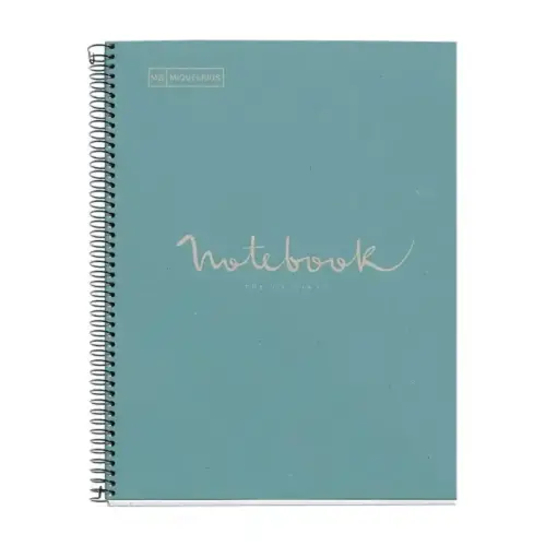Notebook Eco Emotions Recyclé A4 Quadri. 5x5mm 80feuil. Bleu photo du produit
