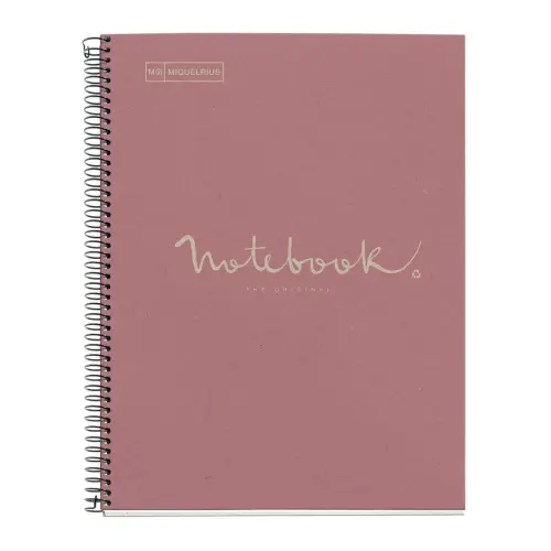 Notebook Eco Emotions Recyclé A4 Quadrillé 5 x 5 mm 80 feuilles Rose - Miquel Rius photo du produit
