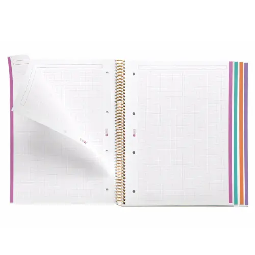 Notebook Lifestyle Rigide A4 Quadri. 5x5mm 120feuil. 4coul. Zigzag photo du produit