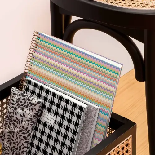 Notebook Lifestyle Rigide A4 Ligné 7mm 120feuil. 4coul. Zigzag photo du produit