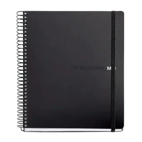 Notebook The Original Souple A5 Quadri. 5x5mm 120feuil. 2coul. Noir photo du produit