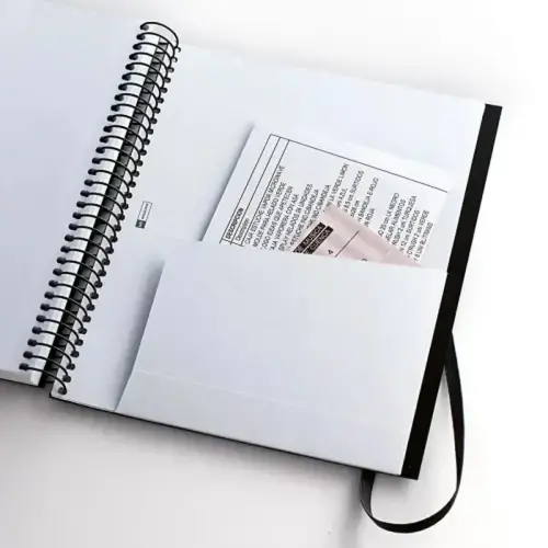 Notebook The Original Souple A5 Quadri. 5x5mm 120feuil. 2coul. Noir photo du produit