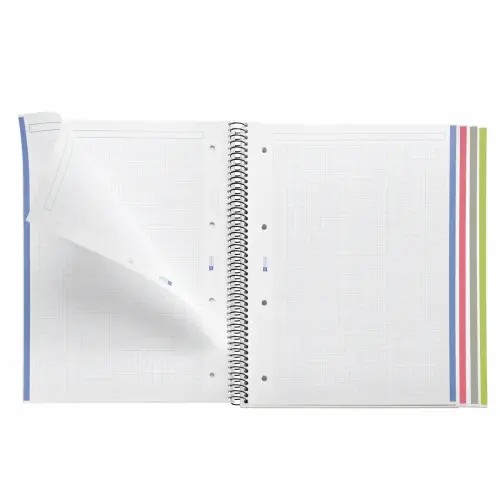 Notebook The Original Souple A4 Quadri. 5x5mm 140feuil. 4coul. Noir photo du produit