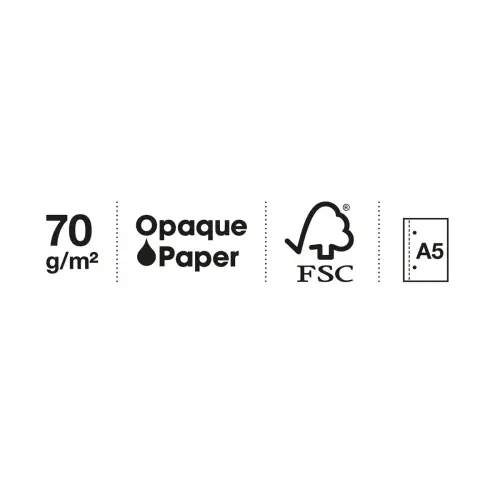 Notebook The Original Souple A5 Quadri. 5x5mm 140feuil. 4coul. Noir photo du produit