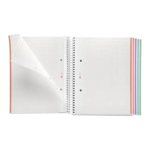 Notebook Emotions Souple A5 Quadrill&eacute; 5 x 5 mm 120 feuilles 5 couleurs Rose - Miquel Rius photo du produit