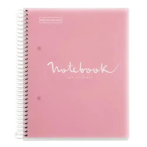 Notebook Emotions Souple A5 Lign&eacute; 7mm 120feuil. 5coul. Rose photo du produit