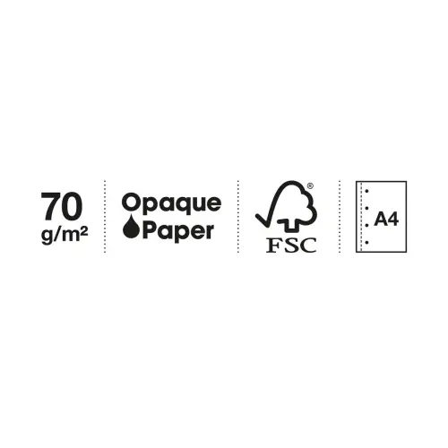 Notebook The Original Carton A4 Quadrillé 5 x 5 mm 160 feuilles 4 couleurs Grafit - Miquel Rius photo du produit