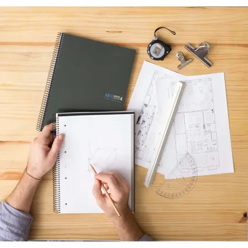 Notebook The Original Carton A4 Lisse 160 feuilles 4 couleurs Grafit - Miquel Rius photo du produit