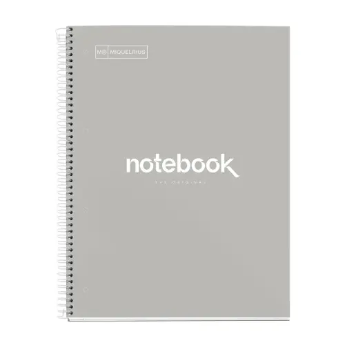 Notebook Emotions Rigide A4 Quadri. 5x5mm 80feuil. Gris photo du produit