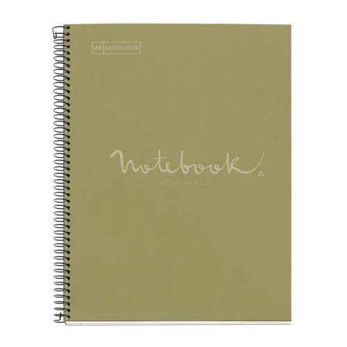Notebook Eco Emotions Recyclé A4 Ligné 7 mm 80 feuilles Vert - Miquel Rius photo du produit