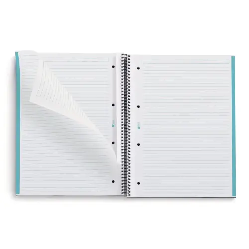 Notebook Eco Emotions Recycl&eacute; A5 Lign&eacute; 7mm 80feuil. Bleu photo du produit