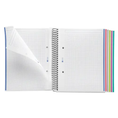Notebook The Original Souple A5 Quadrillé 5 x 5 mm 150 feuilles 6 couleurs Kaki - Miquel Rius photo du produit