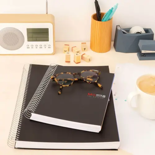 Notebook The Original Souple A4 Ligné 7 mm 200 feuilles 8 couleurs Noir - Miquel Rius photo du produit